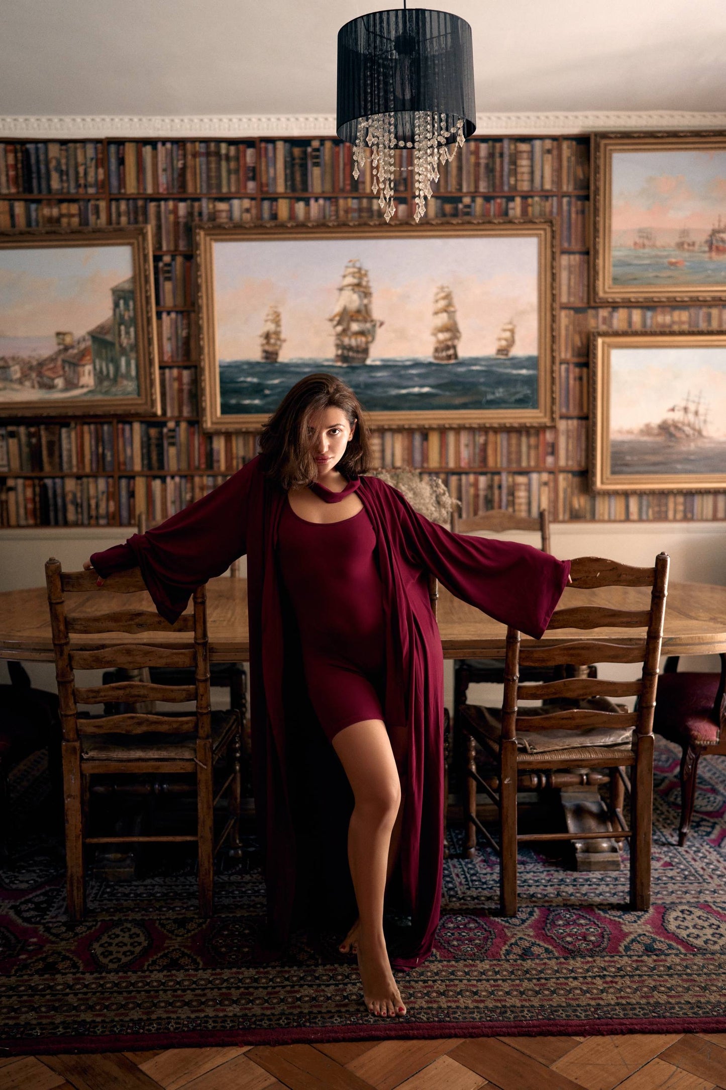 SET ”LA BRUJA” BURGUNDY